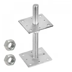 PODSTAWA SŁUPA REGULOWANA DOMAX PSR 100 M24 100X250X4 DO BETONU