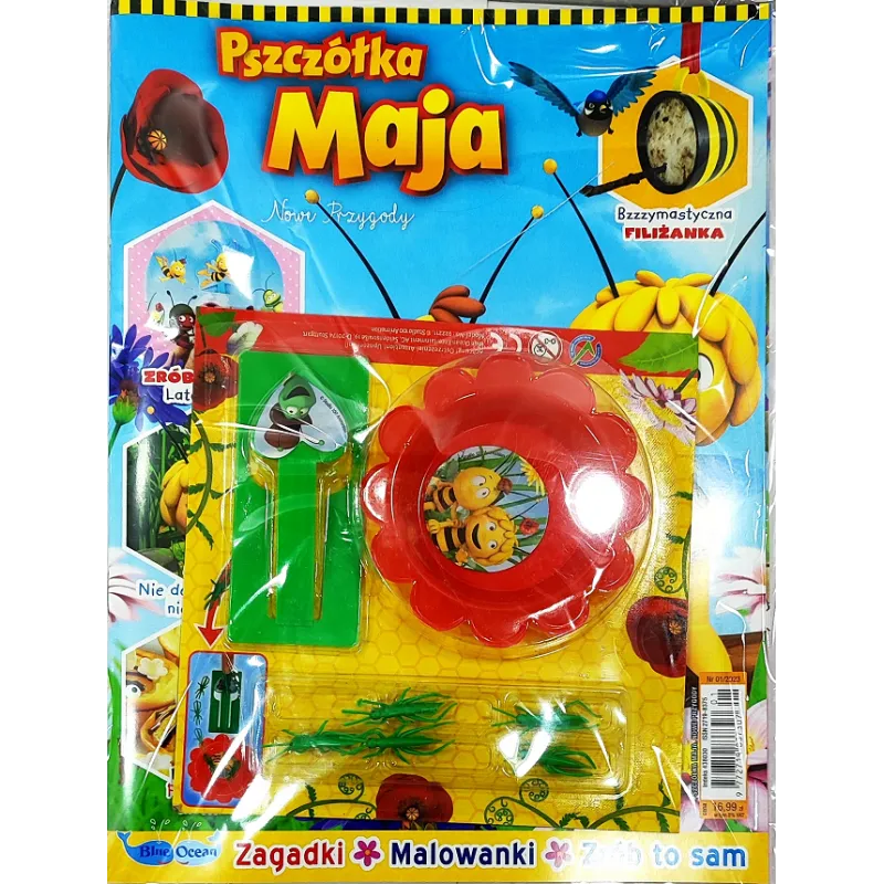 PSZCZÓŁKA MAJA NOWE PRZYGODY ZAGADKI MALOWANKI + PREZENT GAZETKA 1/2023