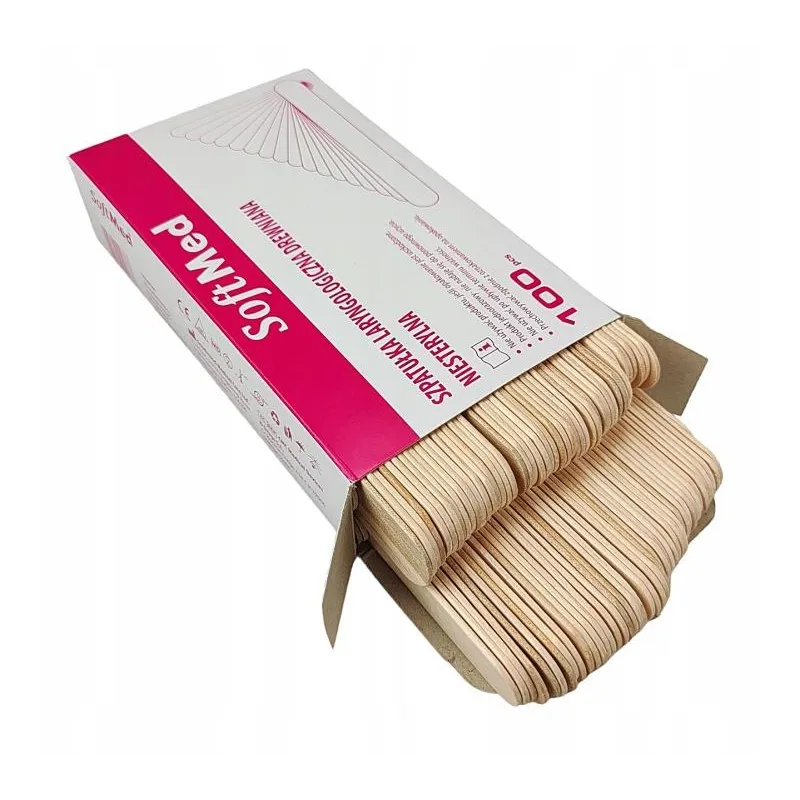 SZPATUŁKA LARYNGOLOGICZNA DREWNIANA SOFTMED 100 SZT NIERYSTERYLNA