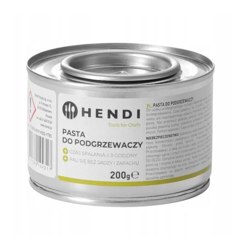 PASTA DO PODGRZEWACZY HENDI HORECA 200 G BIO ETANOL BEZ ZAPACHU