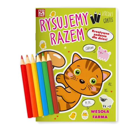 Wesoła Farma. Rysujemy Razem. Kreatywne Zadania Dla Dzieci + Kredki Wesoła Farma. Rysujemy Razem. Kreatywne Zadania Dla Dzieci + Kredki