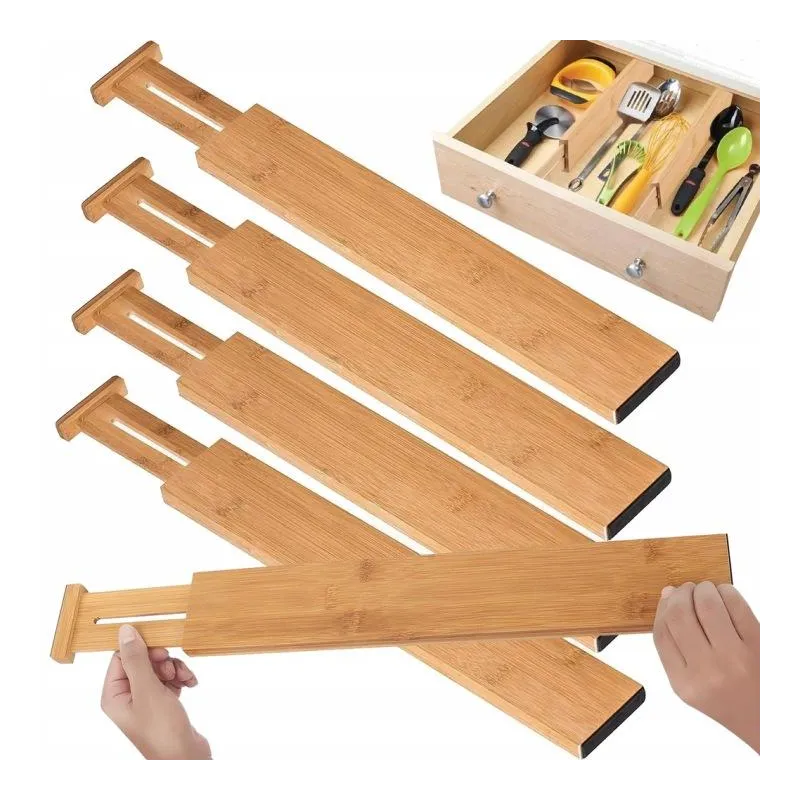 ORGANIZER PRZEGRODY DO SZUFLAD BAMBUSOWE ROZSUWANE 4 SZT MORE&DECO ORGANIZER PRZEGRODY DO SZUFLAD BAMBUSOWE ROZSUWANE 4 SZT MORE&DECO