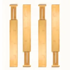 Organizer Przegrody Do Szuflad Bambusowe Rozsuwane 4 Szt More&Deco