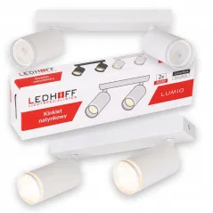 KINKIET ŚCIENNY BIAŁY 2x GU10 SPOT LAMPA SUFITOWA DO SALONU I SYPIALNI