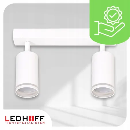 Kinkiet Ścienny Biały 2X Gu10 Spot Lampa Sufitowa Do Salonu I Sypialni