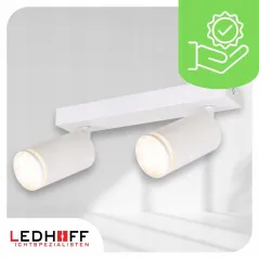 KINKIET ŚCIENNY BIAŁY 2x GU10 SPOT LAMPA SUFITOWA DO SALONU I SYPIALNI