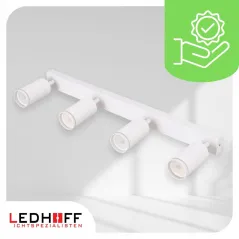 Lampa Sufitowa Ścienna Spot Kinkiet Ścienny 4X Gu10 Biała Do Salonu I Pokoju