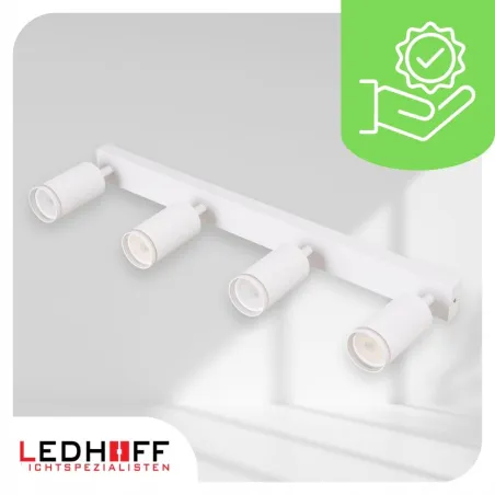 Lampa Sufitowa Ścienna Spot Kinkiet Ścienny 4X Gu10 Biała Do Salonu I Pokoju