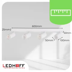 LAMPA SUFITOWA ŚCIENNA SPOT KINKIET ŚCIENNY 4x GU10 BIAŁA DO SALONU I POKOJU