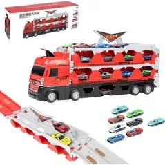 CIĘŻARÓWKA Z LAWETĄ I RESORAKAMI 3W1 TOR Z KATAPULTĄ 3+