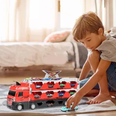 CIĘŻARÓWKA Z LAWETĄ I RESORAKAMI 3W1 TOR Z KATAPULTĄ 3+