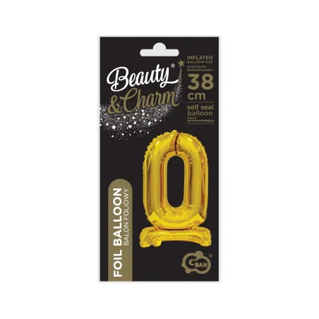 BALON FOLIOWY BEAUTY&CHARM CYFRA 0 STOJĄCY