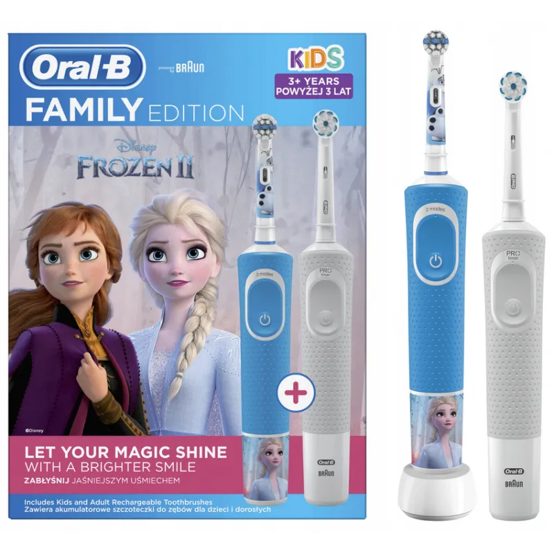 SZCZOTECZKI ELEKTRYCZNE ORAL-B VITALITY 100 + KIDS KRAINA LODU 2 3+ SZCZOTECZKI ELEKTRYCZNE ORAL-B VITALITY 100 + KIDS KRAINA LODU 2 3+