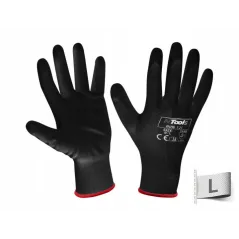 RĘKAWICE ROBOCZE WARSZTATOWE NYLONOWO-POLIURETANOWE NTOOLS RRN 12C 9/L
