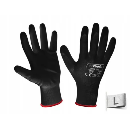 Rękawice Robocze Warsztatowe Nylonowo-Poliuretanowe Ntools Rrn 12C 9/L Rękawice Robocze Warsztatowe Nylonowo-Poliuretanowe Ntools Rrn 12C 9/L