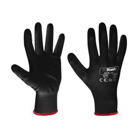 Rękawice Robocze Warsztatowe Nylonowo-Poliuretanowe Ntools Rrn 12C 9/L