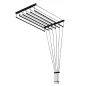 Suszarka Sufitowa Czarna 6 Prętów 120 Cm Na Pranie Do Wewnątrz I Na Zewnątrz Suszarka Sufitowa Czarna 6 Prętów 120 Cm Na Pranie Do Wewnątrz I Na Zewnątrz