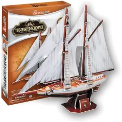 ŻAGLOWIEC DWUMASZTOWY PUZZLE 3D 81 ELEMENTÓW