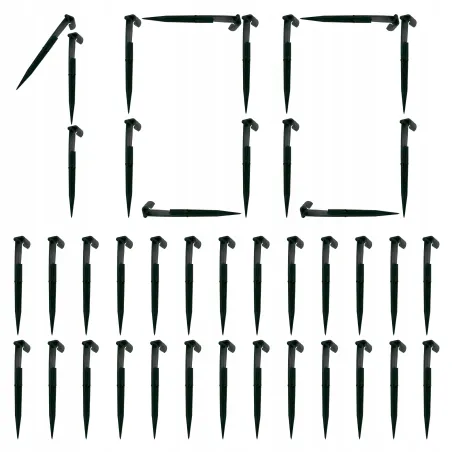 Szpilki Uchwyty Do Linii Kroplującej 16 Mm 100 Szt Czarne