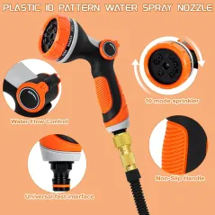Wąż Ogrodowy Rozciągliwy 5–15M + Pistolet 8W1 Akcesoria Zestaw Do Podlewania