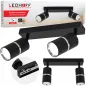 Lampa Sufitowa Kinkiet Spot 2X Gu10 Ledhoff Czarna Srebrna