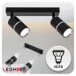 Lampa Sufitowa Kinkiet Spot 2X Gu10 Ledhoff Czarna Srebrna