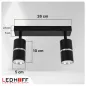 Lampa Sufitowa Kinkiet Spot 2X Gu10 Ledhoff Czarna Srebrna