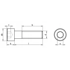Śruba Imbusowa M3X12 Nierdzewna A2 Din 912 Łeb Walcowy 1000Szt.