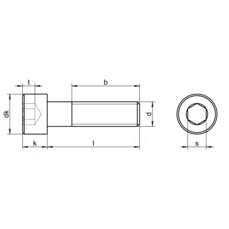 Śruba Imbusowa M3X12 Nierdzewna A2 Din 912 Łeb Walcowy 1000Szt.