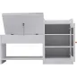 Biała Szafka Na Buty Z Siedziskiem I Rattanowymi Drzwiczkami 100X38X62,5 Cm