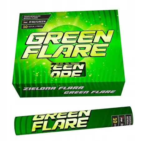 FLARA RACA MECZOWA ZIELONA STADIONOWA JORGE JF48 GREEN 45 SEKUND ŚWIATŁA