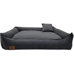 LEGOWISKO DLA PSA 120X80 CM GRAFITOWE KANAPA KOJEC Z PODUSZKĄ ODOLPLUSZ