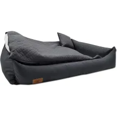 Legowisko Dla Psa 120X80 Cm Grafitowe Kanapa Kojec Z Poduszką Odolplusz