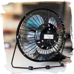 WENTYLATOR BIURKOWY USB BOTTI ZEFFIR 15CM CZARNY 2,5W