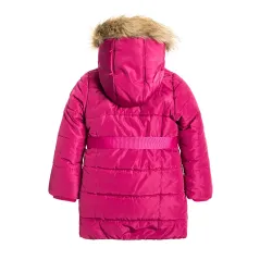 PŁASZCZ ZIMOWY DZIEWCZĘCY RÓŻOWY PASEK 122 CM COOL CLUB
