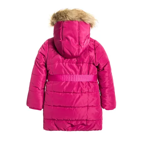 PŁASZCZ ZIMOWY DZIEWCZĘCY RÓŻOWY PASEK 122 CM COOL CLUB