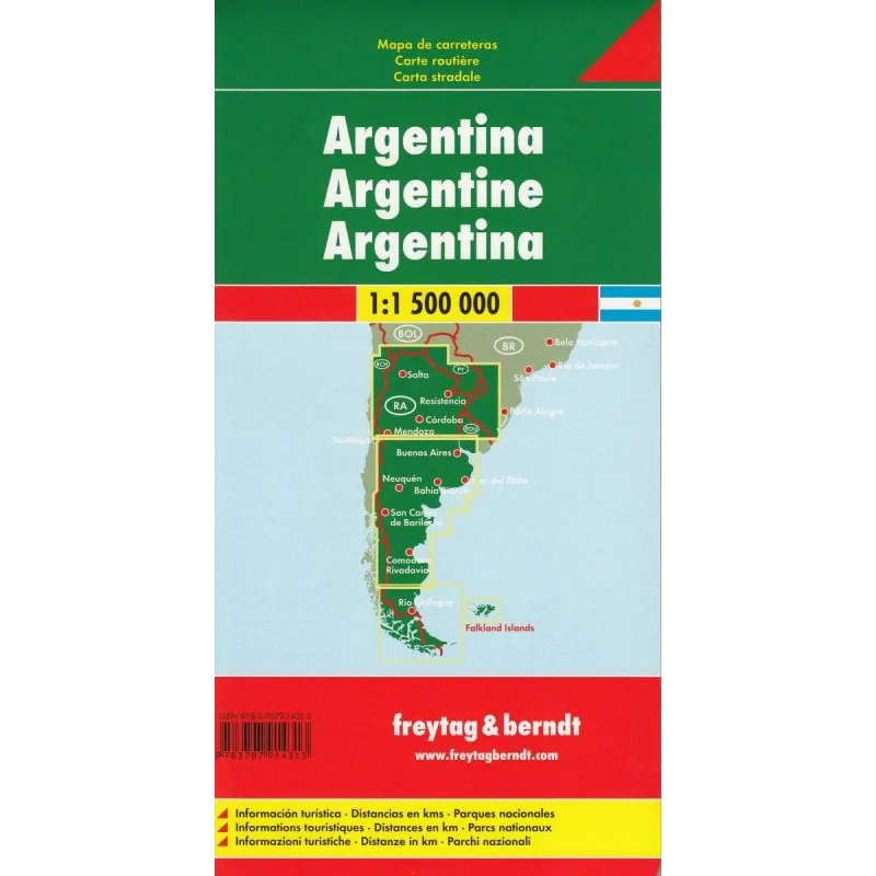 ARGENTYNA MAPA 1:1 500 000