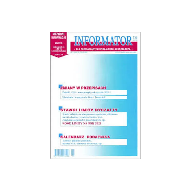 INFORMATOR 1 STYCZEŃ 2021