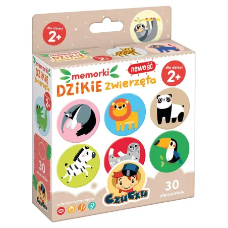 Dzikie Zwierzęta Memorki 30 Elementów Czuczu 2+