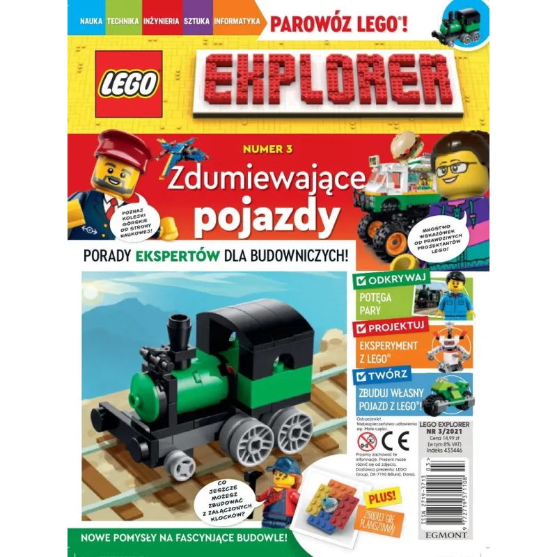 LEGO EXPLORER ZDUMIEWAJĄCE POJAZDY GAZETKA + PREZENT  3/2021