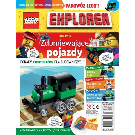 LEGO EXPLORER ZDUMIEWAJĄCE POJAZDY GAZETKA + PREZENT 3/2021
