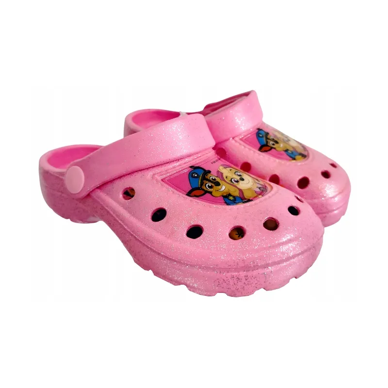 KLAPKI CHODAKI PIANKOWE PSI PATROL BROKATOWE ROZMIAR 26-27