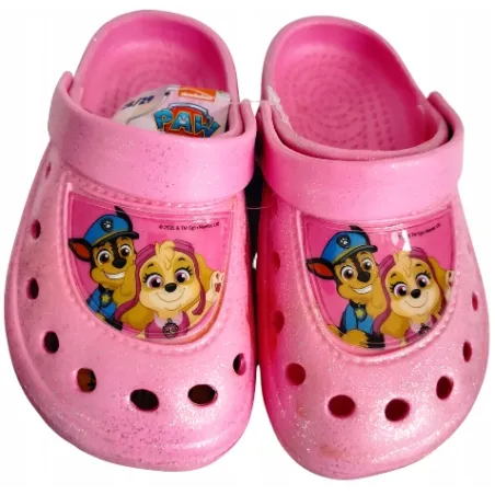 Klapki Chodaki Piankowe Psi Patrol Brokatowe Rozmiar 26-27
