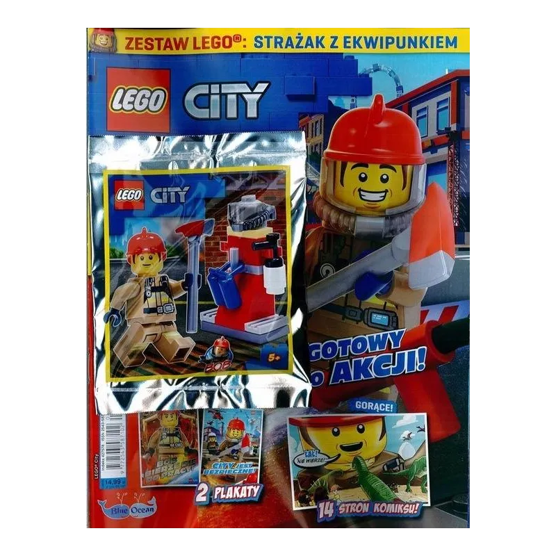 LEGO CITY GOTOWY DO AKCJI! STRAŻAK Z EKWIPUNKIEM + ZABAWKA - Egmont