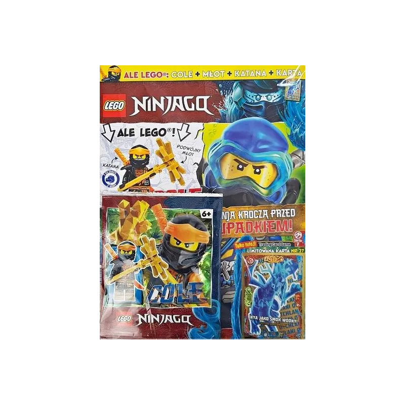 LEGO NINJAGO COLE + MŁOT + KATANA + KARTA GAZETKA 7/2022