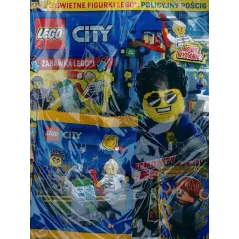 LEGO CITY + 2 ŚWIETNE FIGURKI LEGO POLICYJNY POŚCIG GAZETKA 4/2023