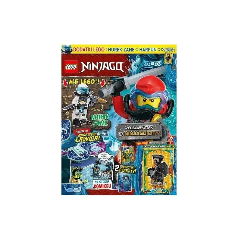 LEGO NINJAGO + DODATEK NUREK ZANE + HARPUN+ KARTA GAZETKA 5/2022