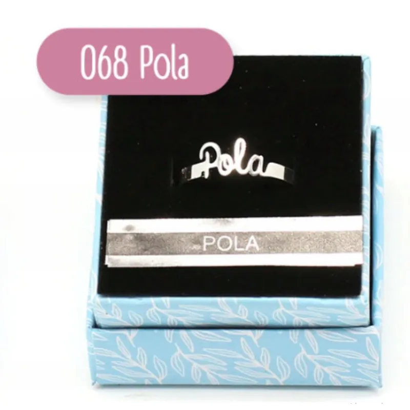 POLA PIERŚCIONEK Z TWOIM IMIENIEM REGULOWANY