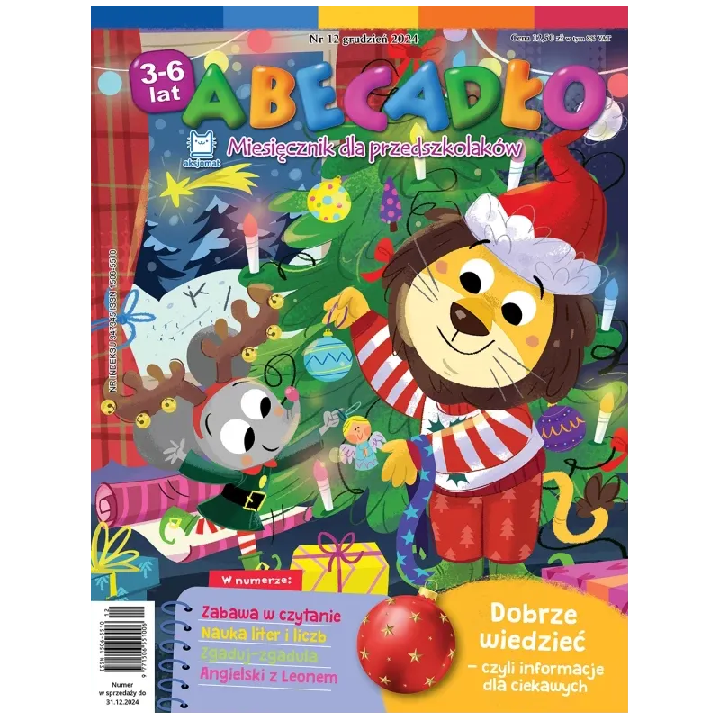 ABECADŁO MIESIĘCZNIK DLA PRZEDSZKOLAKÓW 12/2024