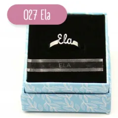 ELA PIERŚCIONEK Z TWOIM IMIENIEM REGULOWANY